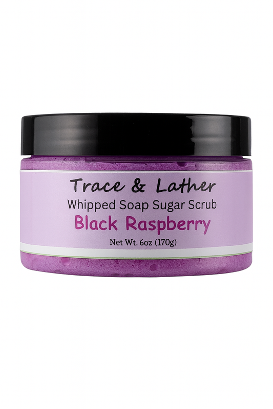 Soft Scrub Raspberry Whipped Soap Sugar Scrubs – Trace & Lather